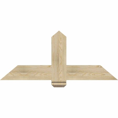 Ekena Millwork Eugene Rough Sawn Timber Gable Bracket, Douglas Fir, 48"W x 20"H x 4"D x 6"F, 10/12 Pitch GBW048X20X0406EUG00RDF